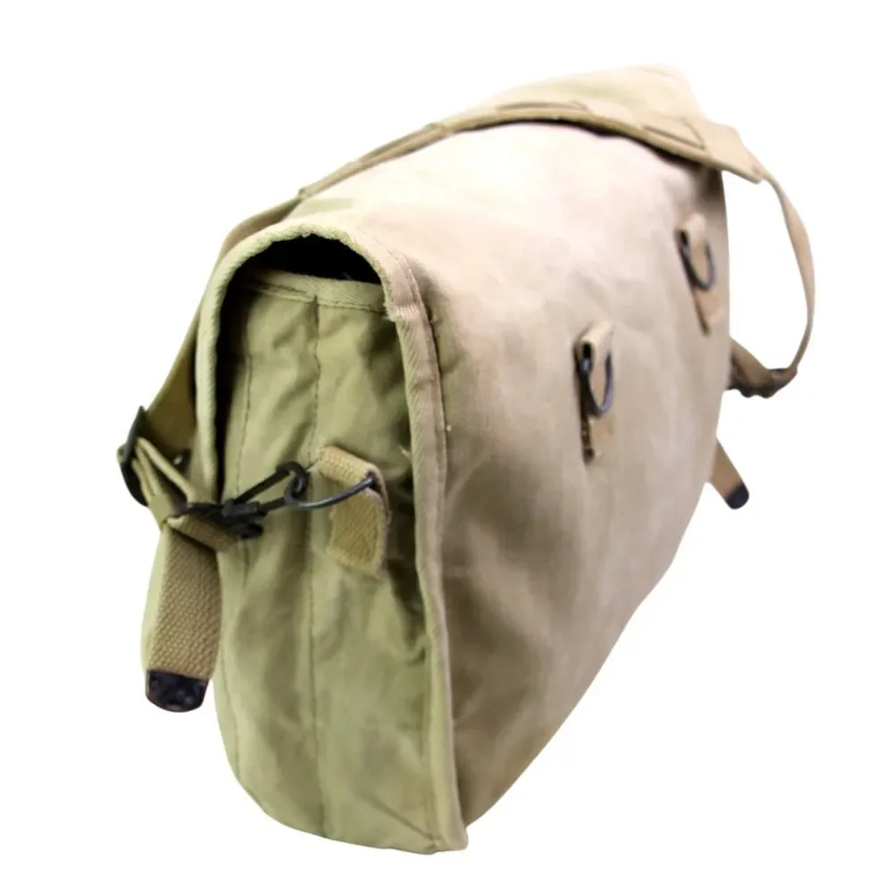 VTG Banana Republic ISRAEL PARATROOPER KHAKI COTTON FLAP SHOULDER BAG X-BODY